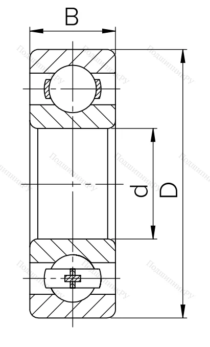 Шариковый однорядный подшипник 180308 T (6308 2RST) в Воронеже