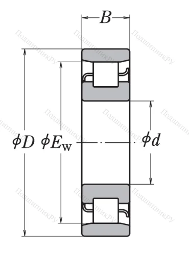 Роликовый цилиндрический подшипник N 226 W от производителя  NSK