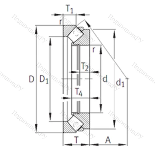 Подшипник роликовый упорно-радиальный 292/600-E 1-MB