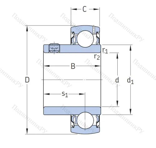 Корпусный подшипник YAT 207 в Воронеже