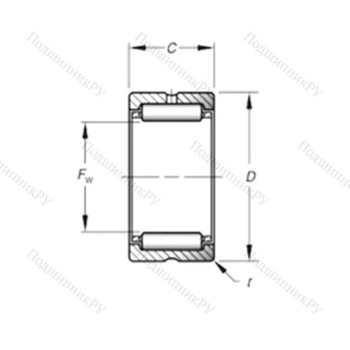 Подшипник игольчатый радиальный HJ-8010440