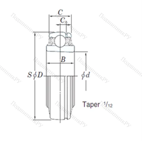 Подшипник шариковый радиальный UKX 12
