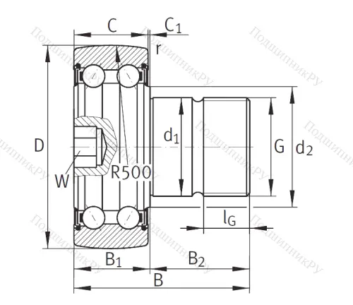 Подшипник KR 5204 2RS от производителя  INA