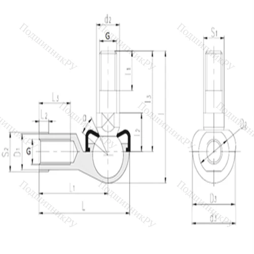 Подшипник скольжения сферический SQ 10-RS