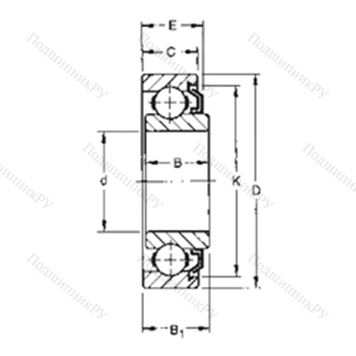 Подшипник шариковый радиальный 201KL 3 от производителя  TIMKEN