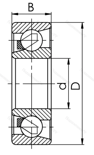 Радиально-упорный шариковый подшипник 36203 Е (7203 CE) в Воронеже Радиально-упорный шариковый подшипник 36203 Е (7203 CE) в Воронеже