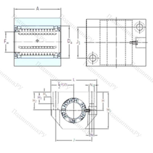 Подшипник шариковый линейный LUND 50-2LS от производителя  SKF