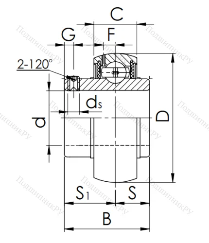 Корпусный подшипник UC 210 (480210) в Воронеже