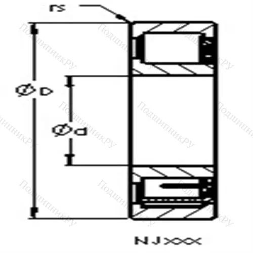 Подшипники роликовые радиальные с цилиндрическими роликами NJ 209 E от производителя  AST Подшипники роликовые радиальные с цилиндрическими роликами NJ 209 E от производителя  AST
