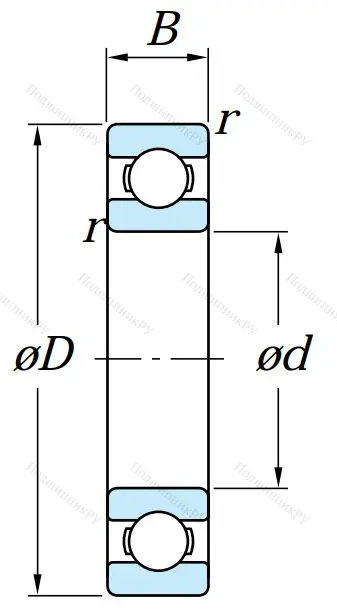 Однорядный шариковый подшипник