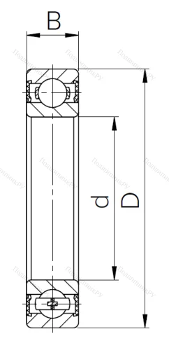 Шариковый однорядный подшипник 180224 (6224 2RS) в Воронеже