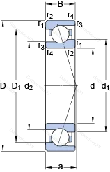 Подшипник 71908 CE/P 4A