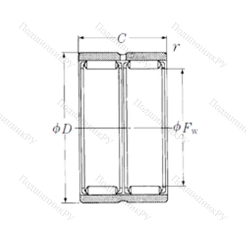 Подшипник игольчатый радиальный RNAFW 304232