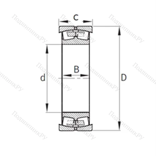 Подшипник роликовый радиальный самоцентрирующийся 804312A