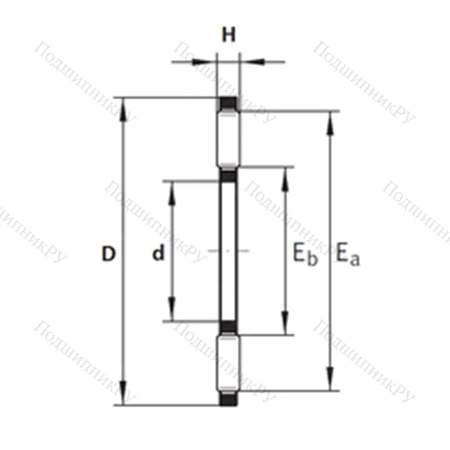 Подшипник игольчатый упорный F-90570 от производителя  INA Подшипник игольчатый упорный F-90570 от производителя  INA