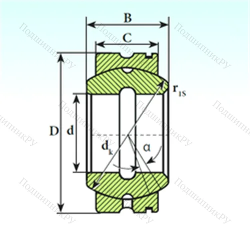Подшипник скольжения сферический GE 15 XS K