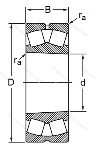 Сферический роликовый подшипник с конической посадкой на вал 113626 KН (22326 KMBW 33) в Воронеже