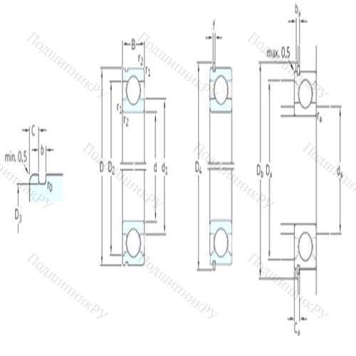 Подшипник шариковый радиальный 6407N от производителя  SKF