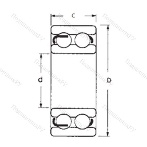 Подшипник шариковый радиальный 4312ZZ