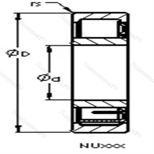 Подшипники роликовые радиальные с цилиндрическими роликами NU 2232 MSQ от производителя  AST Подшипники роликовые радиальные с цилиндрическими роликами NU 2232 MSQ от производителя  AST
