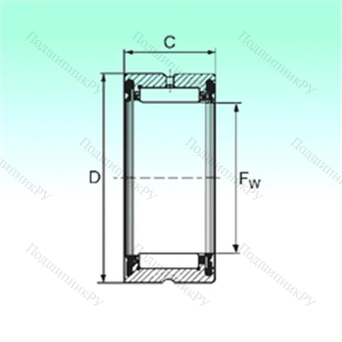 Подшипник игольчатый радиальный RNA 4906 2RS от производителя  NBS Подшипник игольчатый радиальный RNA 4906 2RS от производителя  NBS