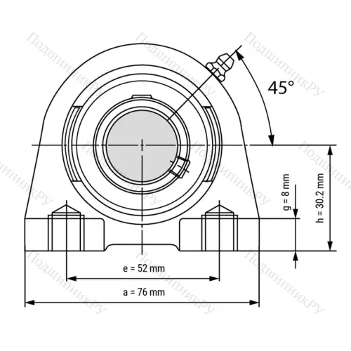 Подшипниковый узел UCPA 202 - Вал: 15 мм от производителя  LPZ