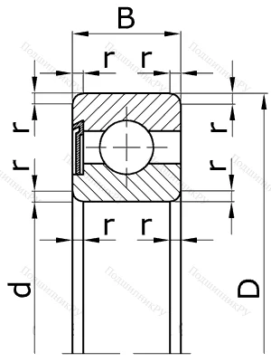 Шариковый однорядный подшипник 60108 (6008 Z) в Воронеже