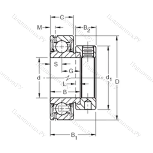 Подшипник шариковый радиальный GRA 103RR 2