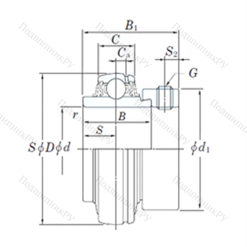 Подшипник шариковый радиальный NA 206-18