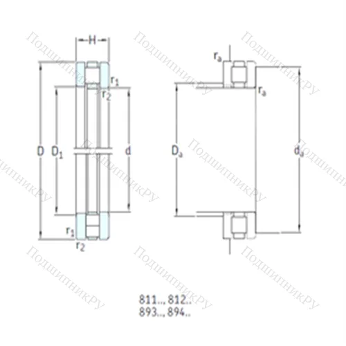 Подшипник роликовый упорный 81144M от производителя  SKF Подшипник роликовый упорный 81144M от производителя  SKF