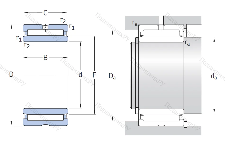 Игольчатый подшипник NA 4903 2RS