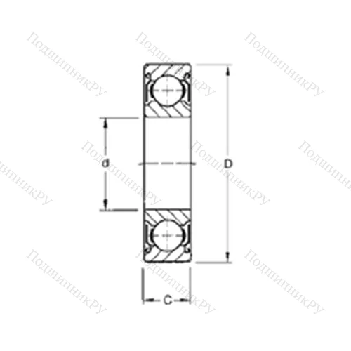 Подшипник шариковый радиальный 39KDD
