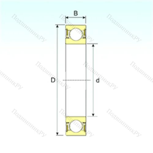 Подшипник шариковый радиальный 6306-2RZ