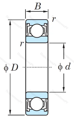 Однорядный шариковый подшипник 6218 2RS C 3 от производителя  KOYO