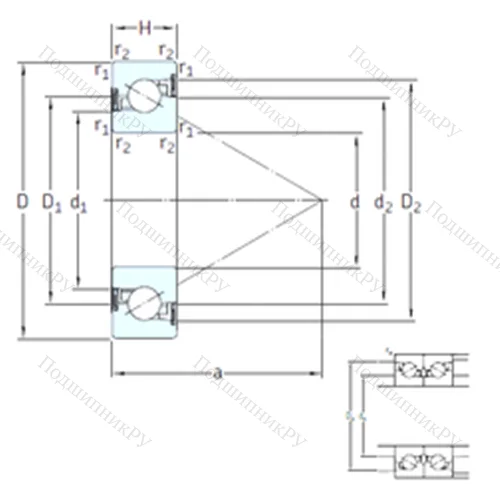 Подшипник шариковый упорно-радиальный BSD 2047 CG-2RZ от производителя  SKF