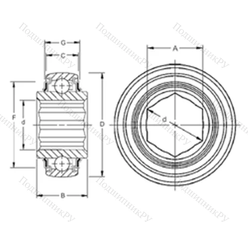 Подшипник шариковый радиальный 207KPPB 3