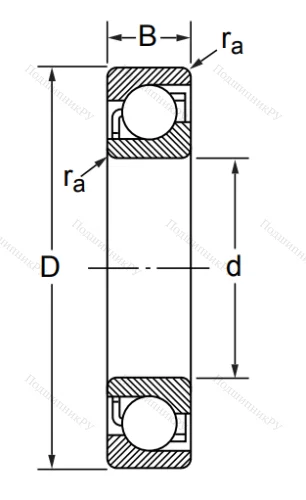 Радиально-упорный шариковый подшипник 7317 C/DF (336317 ГОСТ) в Воронеже