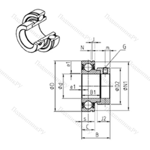 Подшипник шариковый радиальный CES 209-28