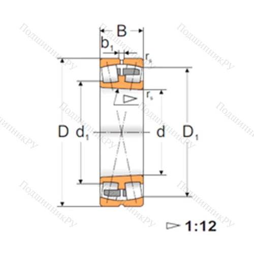 Подшипник роликовый радиальный самоцентрирующийся 22209K