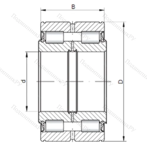 Подшипник роликовый радиальный NNF 5044 XV от производителя  ISO