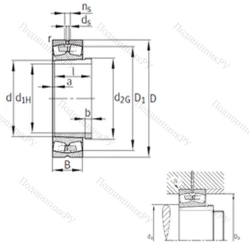 Подшипник роликовый радиальный самоцентрирующийся 24068-B-K 30-MB+AH 24068