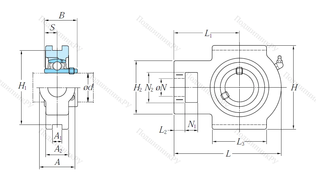 Подшипниковый узел UCT 212 J