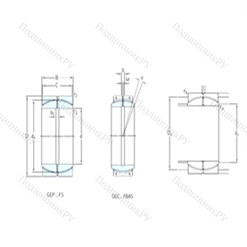 Подшипник скольжения сферический GEC 850FBAS от производителя  SKF Подшипник скольжения сферический GEC 850FBAS от производителя  SKF