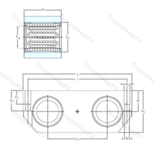 Подшипник шариковый линейный LTDR 16-2LS