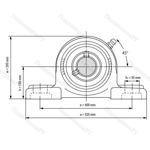 Подшипниковый узел UCP 322 - Вал: 110 мм