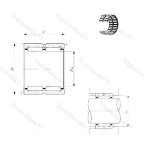 Подшипник игольчатый радиальный RNA 6915