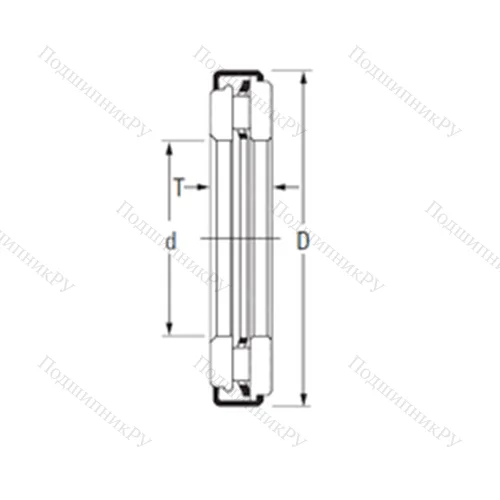 Подшипник игольчатый упорный AXZ 8 40 61