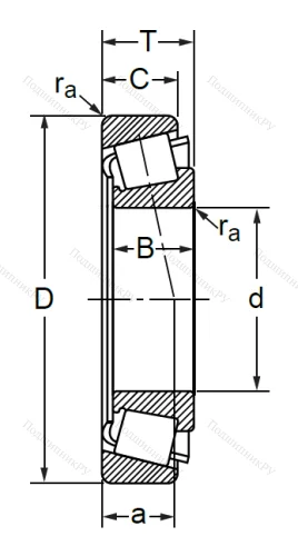 Конический роликовый подшипник 27311 (30311 D) в Воронеже