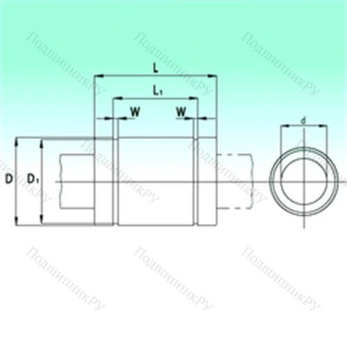 Подшипник шариковый линейный KB 1232-PP от производителя  NBS Подшипник шариковый линейный KB 1232-PP от производителя  NBS