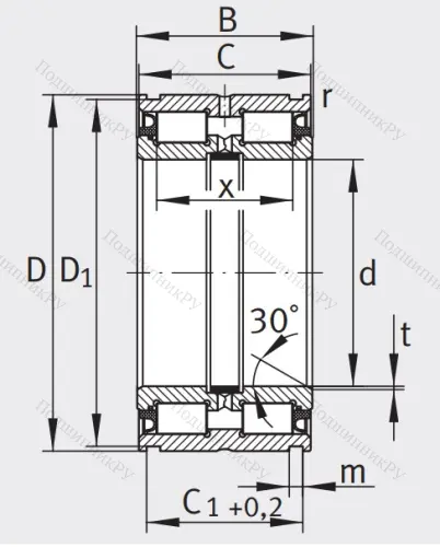 Двухрядный роликовый подшипник SL 04 5013 PP 2NR